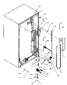 Cabinet Back Diagram and Parts List for SQD25N2L-P1181317WL  Amana Refrigerator