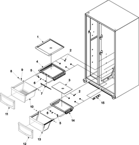 Crisper Assy Diagram and Parts List for ACD2232HRB0  Amana Refrigerator