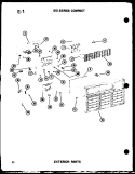 EXTERIOR PARTS Diagram and Parts List for 109W-2NH P5497525R Amana Air Conditioner