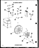 INTERIOR PARTS Diagram and Parts List for 109W-2NH P5497525R Amana Air Conditioner