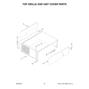 Top Grille And Unit Cover Parts Diagram and Parts List for JB36NXFXRE21  Jenn-Air Refrigerator