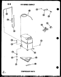 COMPRESSOR PARTS Diagram and Parts List for 109W-2NH P5497525R Amana Air Conditioner