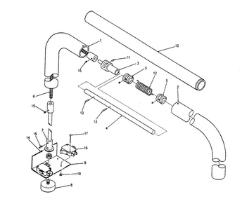 Handle Diagram and Parts List for C6077  Hoover Carpet Cleaner