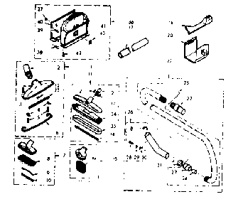 Attachment Parts Diagram and Parts List for 11640230  Kenmore Central Vacuum