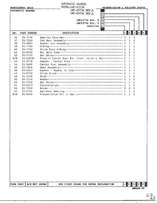 Transmission And Related Parts Page 3 Diagram and Parts List for 6375A REV A Norge Washer