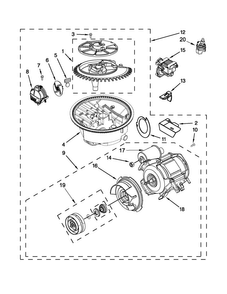 Pump And Motor Parts Diagram and Parts List for MDC4809PAW1  Maytag Dishwasher