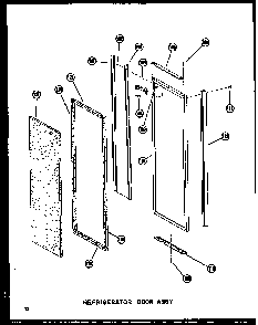 Refrigerator Door Assy Diagram and Parts List for SRI19W-C-P60340-37WC  Amana Refrigerator