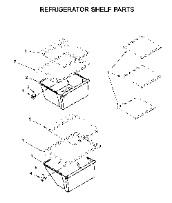 Refrigerator Shelf Parts Diagram and Parts List for 10650045714  Kenmore Refrigerator