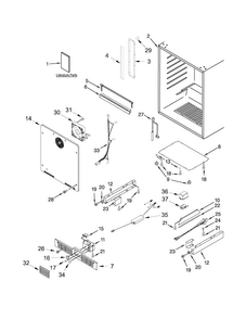 Cabinet Parts Diagram and Parts List for JUW24FRARS00  Jenn-Air Wine and Beverage Cooler