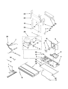 Unit Parts Diagram and Parts List for JFI2089WTS1  Jenn-Air Refrigerator