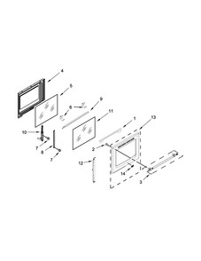 Door Parts Diagram and Parts List for MGR8650ES0  Maytag Range