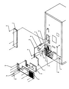 Back Cabinet Diagram and Parts List for BX22RE-P1161602WE  Amana Refrigerator