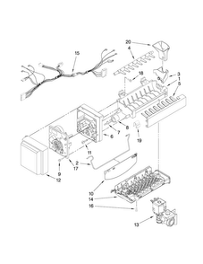 Icemaker Parts Diagram and Parts List for MFI2665XEB0  Maytag Refrigerator