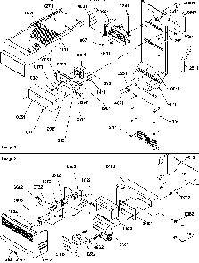 Ice Maker / Control Assy Diagram and Parts List for SBDE20S4SW-P1190906WW  Amana Refrigerator