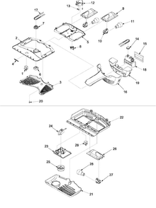 Controls Diagram and Parts List for ARB2257CC-PARB2257CS0  Amana Refrigerator