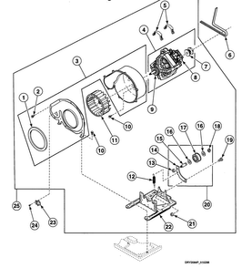 Motor Assy Diagram and Parts List for SDEY07QF1500  Speed Queen Dryer