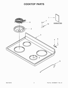 Cooktop Parts Diagram and Parts List for YACR4303MFS0  Amana Range