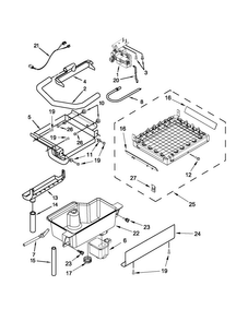 Evaporator, Grid, And Water Parts Diagram and Parts List for MIM1554XRS2  Maytag Ice Maker