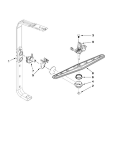Upper Wash And Rinse Parts Diagram and Parts List for ADB1400AWB3  Amana Dishwasher