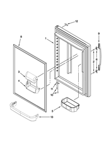 Refrigerator Door Diagram and Parts List for MBR1953XES3  Maytag Refrigerator
