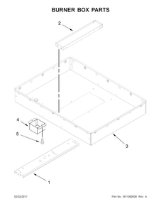 Burner Box Parts Diagram and Parts List for JED3430GB00  Jenn-Air Cooktop