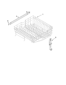 Upper Rack And Track Parts Diagram and Parts List for MDBH979AWS4  Maytag Dishwasher