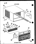EXTERIOR PARTS Diagram and Parts List for 614-2P P5472059R Amana Air Conditioner