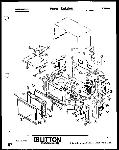 Section 3 Diagram and Parts List for 70 0502 Amana Microwave