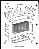 EVAP PARTS Diagram and Parts List for 614-2P P5472059R Amana Air Conditioner