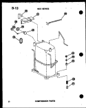 COMPRESSOR PARTS Diagram and Parts List for 614-2P P5472059R Amana Air Conditioner