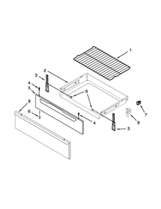 Drawer And Rack Parts Diagram and Parts List for MER7664XW2  Maytag Range