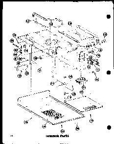 Interior Parts Diagram and Parts List for MR-3 P72318-1M Amana Microwave