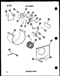 INTERIOR PARTS Diagram and Parts List for 6245J P5472053R Amana Air Conditioner