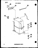 COMPRESSOR PARTS Diagram and Parts List for 6245J P5472053R Amana Air Conditioner