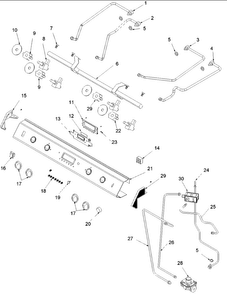Control Panel And Tubing Diagram and Parts List for AGDS902E-P1131833NE  Amana Range