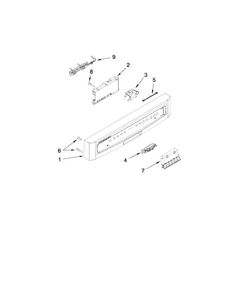 Control Panel And Latch Parts Diagram and Parts List for MDB4709PAB1  Maytag Dishwasher