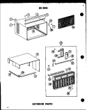 EXTERIOR PARTS Diagram and Parts List for 218D-3EWS P5541777R Amana Air Conditioner