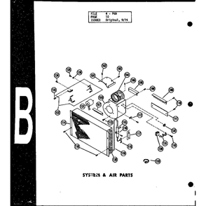 System & Air Parts 2 Diagram and Parts List for D54475-1 P54475-1C Amana Air Conditioner