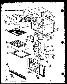 Cabinet Parts Diagram and Parts List for RMC-20C-ET6 P76635-2M Amana Microwave