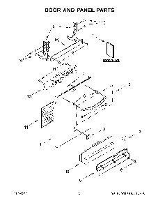 Door And Panel Parts Diagram and Parts List for 66512793K314  Kenmore Dishwasher