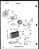 PORTABLE EVAP PARTS Diagram and Parts List for 9P-2SPMK P5497231R Amana Air Conditioner