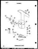 PORTABLE COMPRESSOR PARTS Diagram and Parts List for 9P-2SPMK P5497231R Amana Air Conditioner