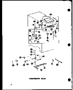 Compressor Parts Diagram and Parts List for SD19A-C-P60350-7WC  Amana Refrigerator
