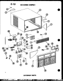 100 SERIES COMPACT EXTERIOR PARTS Diagram and Parts List for ES106-2HL P6723123R Amana Air Conditioner