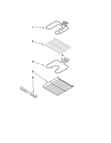 Internal Oven Parts Diagram and Parts List for CWE5100ACB10  Maytag Wall Oven