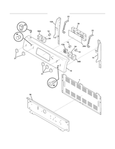 Backguard Diagram and Parts List for CCRE3880LWF  Crosley Range