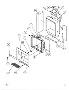 Ice And Water Cavity Diagram and Parts List for SQD25MB3  Amana Refrigerator