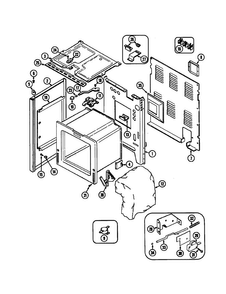 Body Diagram and Parts List for CRE9830BCR  Maytag Range