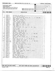 Freezer Compartment Page 2 Diagram and Parts List for 21674B  Admiral Refrigerator