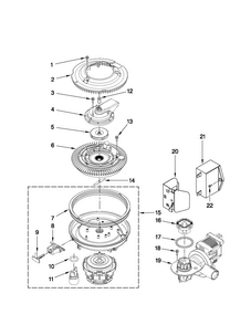 Pump And Motor Parts Diagram and Parts List for JDB1275AWF0  Jenn-Air Dishwasher